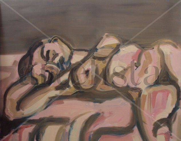 Estudio IV Oil Panel Nude Paintings