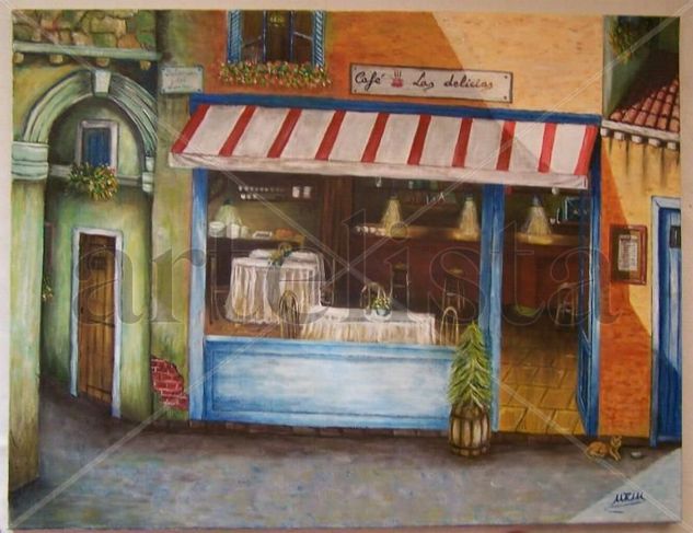 El café Oil Canvas Landscaping