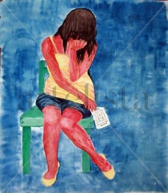 malas noticias Acrylic Canvas Figure Painting