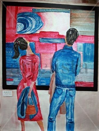 mirando un abstracto