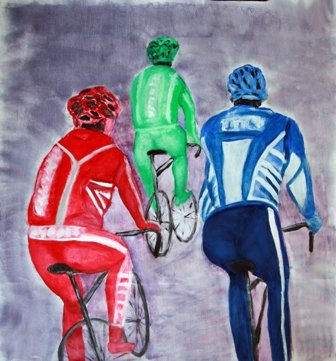 vuelta ciclista Acrylic Canvas Figure Painting