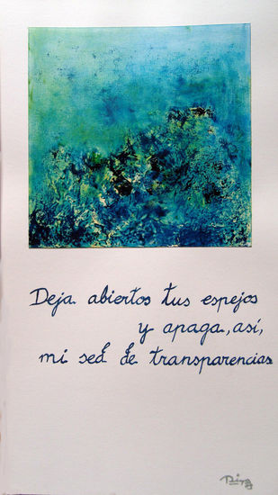 agua Tinta Cartulina Paisaje