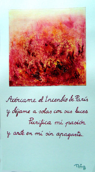 fuego Tinta Cartulina Paisaje