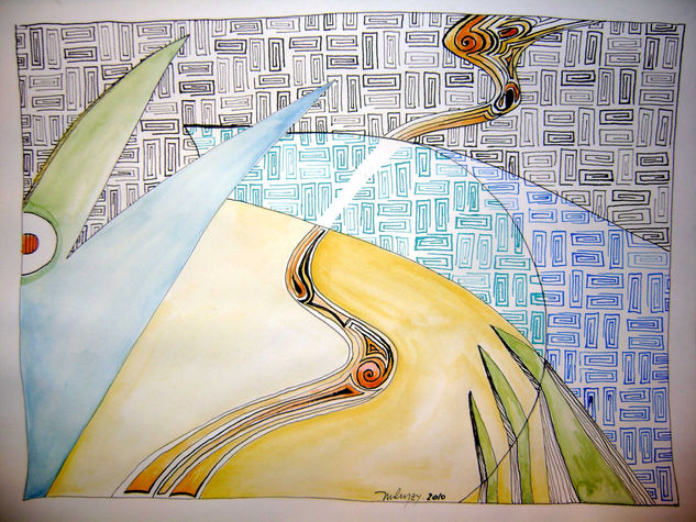 Vida en el Agua-Acuático Ink Paper Marine Painting