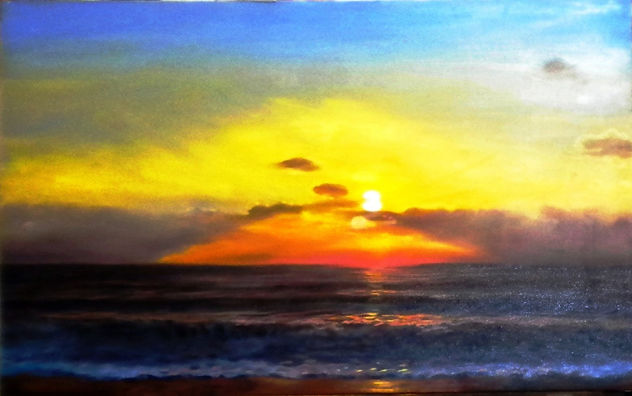 puesta de sol en isla de Pascua