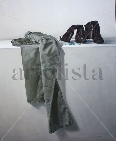 botas y pantalòn Oil Canvas Still Life Paintings