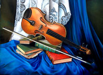 Violin sobre libros...