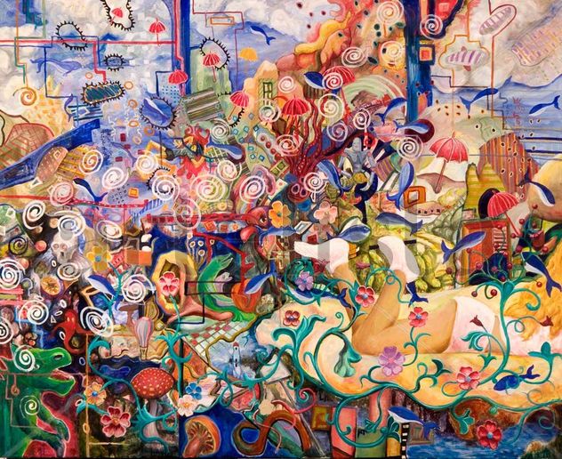 Llama a casa oh espiral -Oleo- 130x160cm