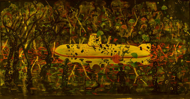 Submarino-amarillento--Oleo--75x150-cm