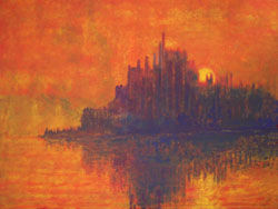 amanecer Acrílico Lienzo