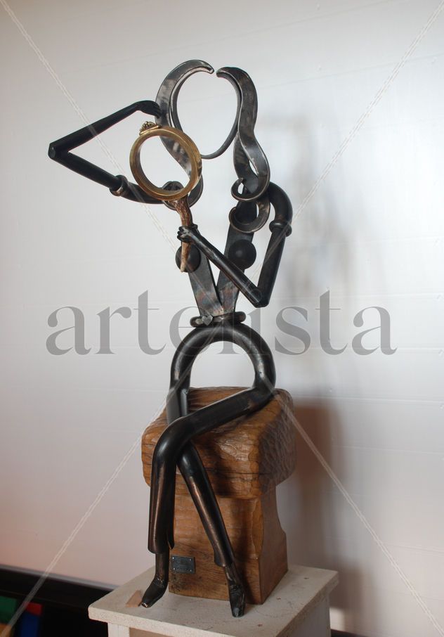 Escultura Señorita ante el espejo