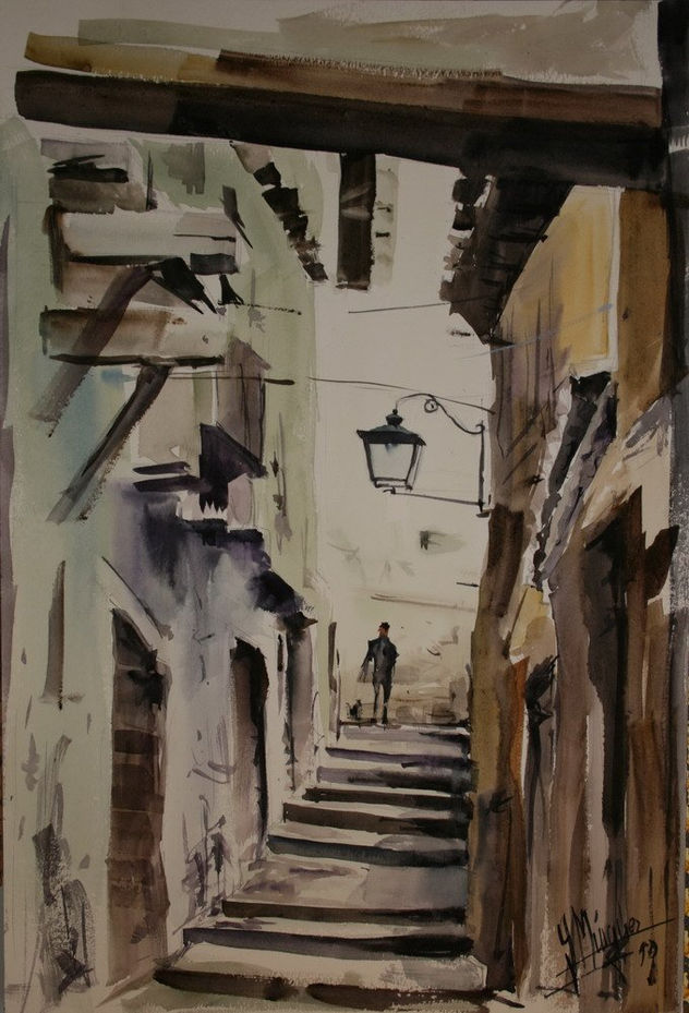Calle en subida. Albarracín , Teruel