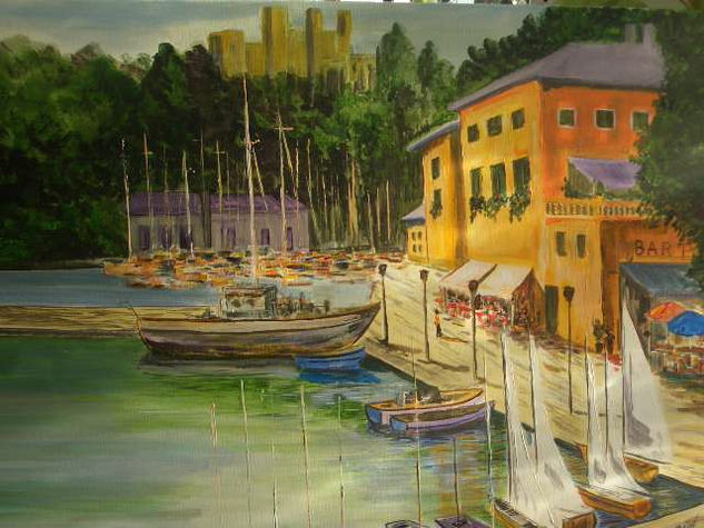 PORTOFINO Acrylic Canvas Marine Painting