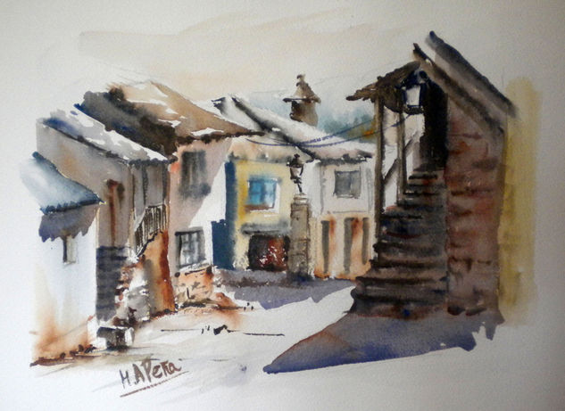 Casas de pueblo Watercolour Paper Landscaping