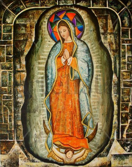 Virgen de Guadalupe Mixed media Canvas Portrait