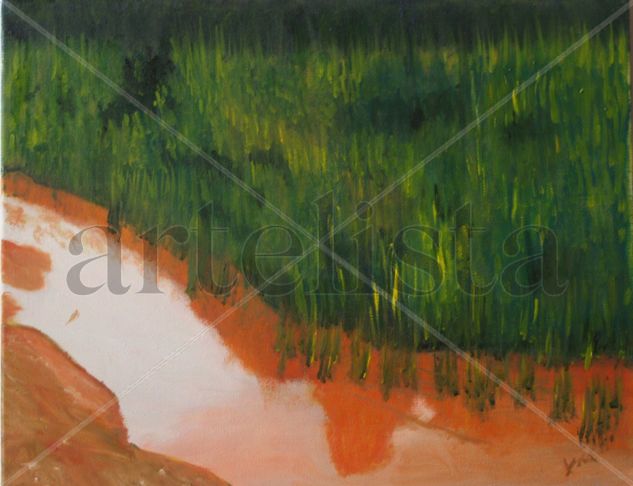 D27 Charco en la carretera (2010) Oil Canvas Landscaping