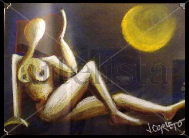 MUJER EN ARDIENTE VERANO Pastel Paper Nude Paintings