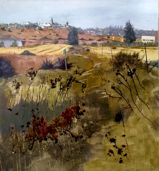 panorámica de Aljaraque Mixed media Panel Landscaping