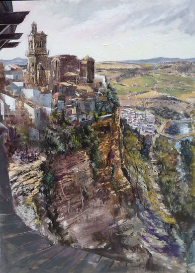 La Peña Arcos de la Fra. Mixed media Panel Landscaping