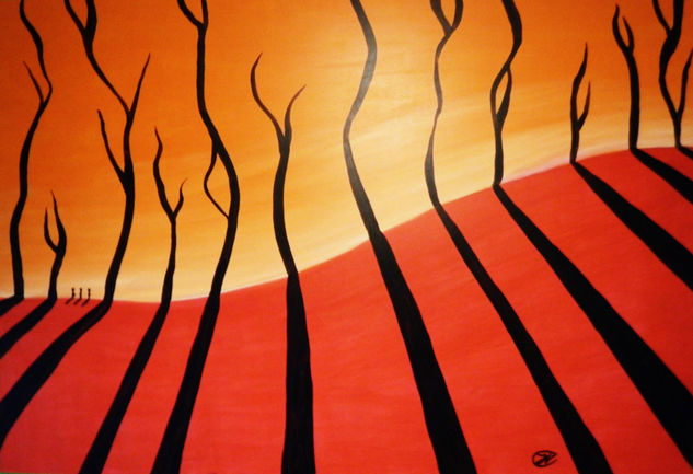 El tigre y el bosque Acrylic Panel Landscaping