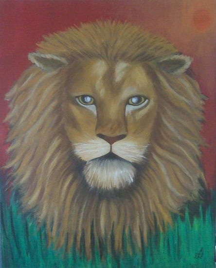 el leon Oil Canvas Animals