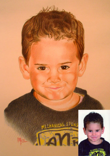 Retrato a lápices de color Pencil