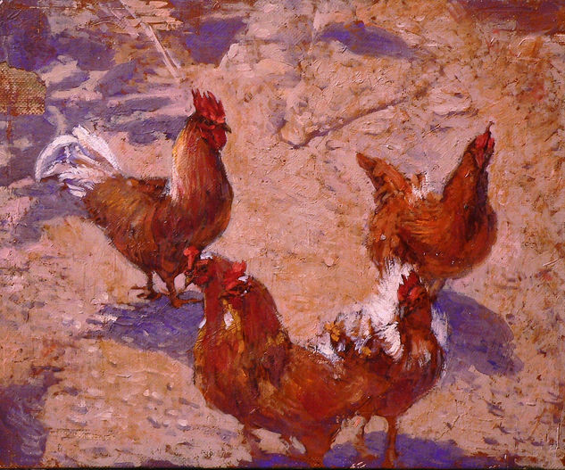 Corral Oil Canvas Animals