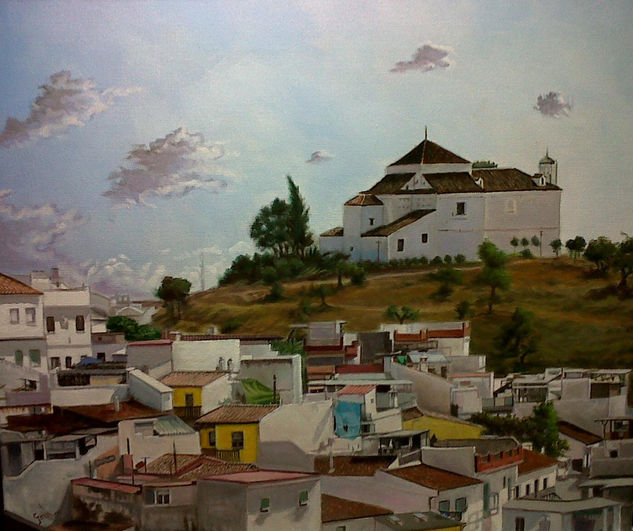 velez 001 malaga Oil Canvas Landscaping