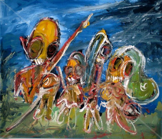 familia 2 Oil Canvas Landscaping