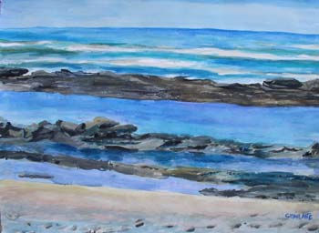 Playa en Huehuete Watercolour Paper Landscaping