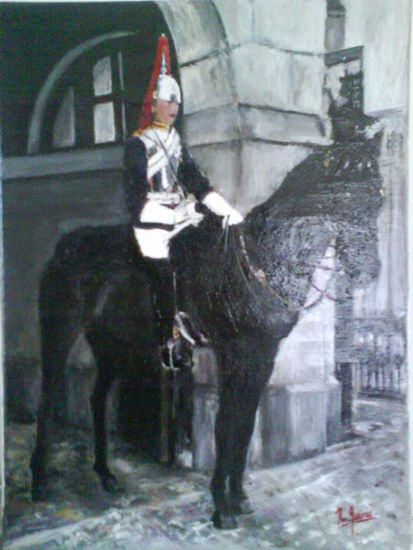 Guardia Real a caballo Oil Canvas Landscaping