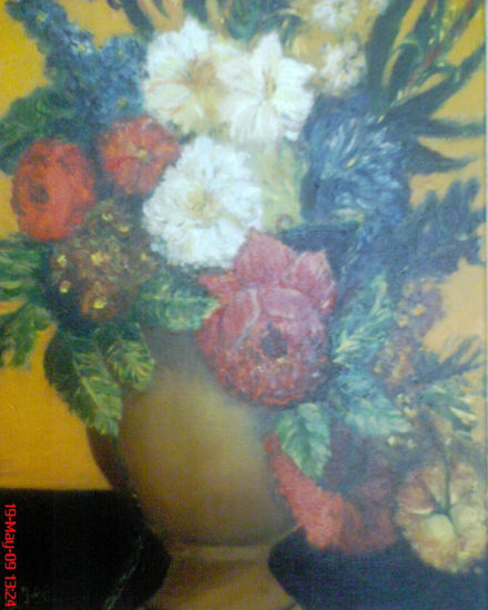 jarrón de flores Oil Canvas Floral Painting