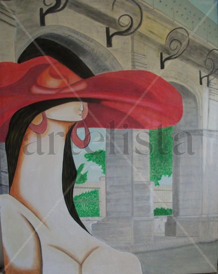 Mujer de época Oil Canvas Landscaping