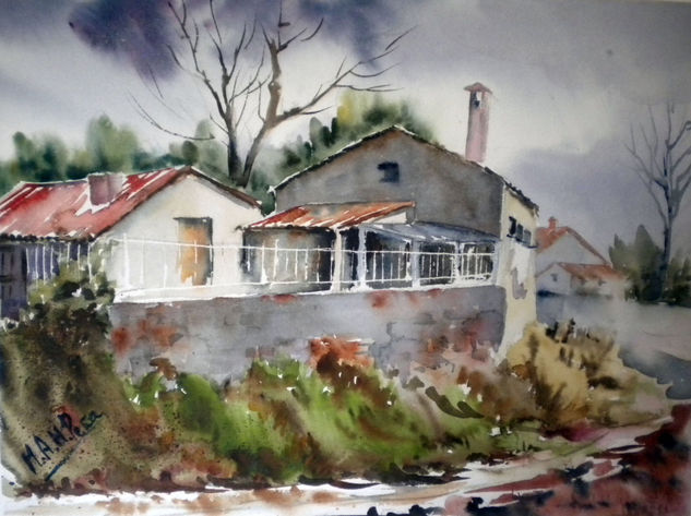 Casas de Puenteduero Watercolour Paper Landscaping