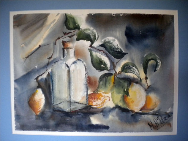 Bodegón con limones Watercolour Paper Still Life Paintings