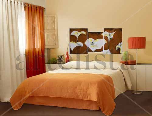 Calas en dormitorio Oil Canvas Floral Painting