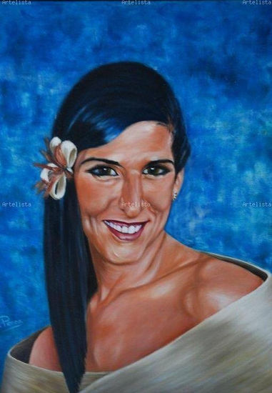 Mi hija Carolina Oil Canvas Portrait