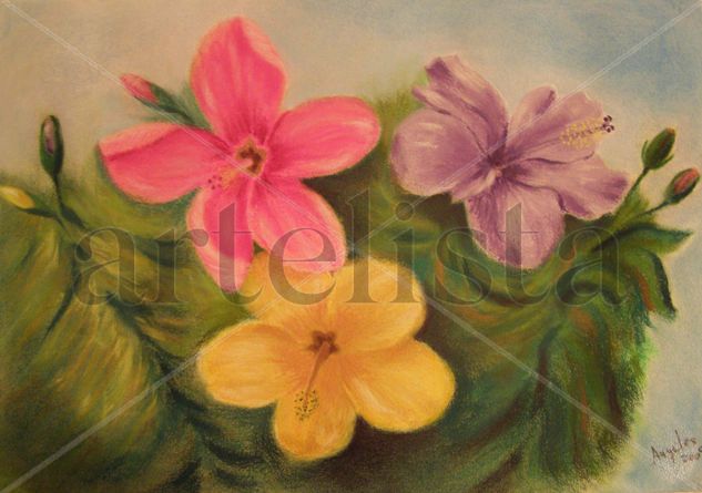 Flores de Bellochio Pastel Paper Floral Painting