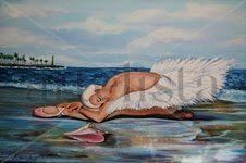 bailarina de sansoucy Oil Canvas Marine Painting