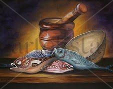 pilon y pescados Oil Canvas Still Life Paintings