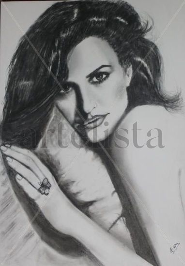 PENELOPE CRUZ Charcoal