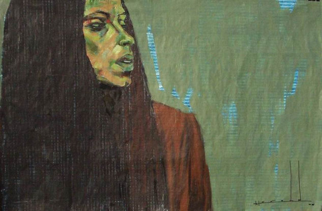 La Manzanillera Oil Paper Figure Painting