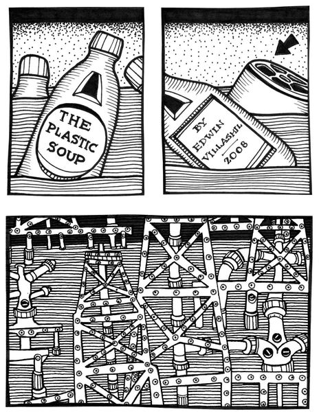 Plastic soup  drawing
