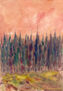 Cipreses sobre una loma, (Cypress trees on a hill)