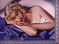 Mujer durmiendo tributo a  Tamara de Lempicka