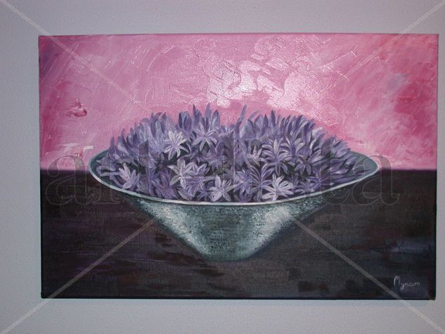 Violetas para Pilar Oil Canvas Landscaping