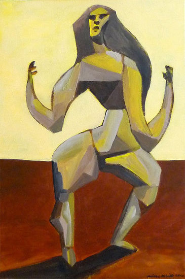 Mujer Aislada Acrylic Canvas Figure Painting