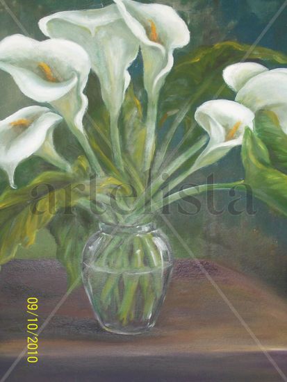 Calas Oil Canvas Floral Painting