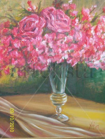 Rosas Oil Canvas Floral Painting