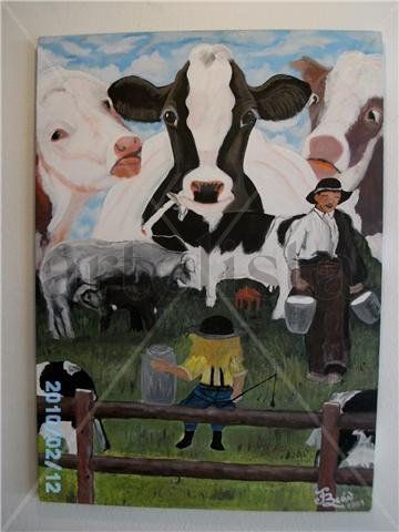 VACAS Acrylic Canvas Animals